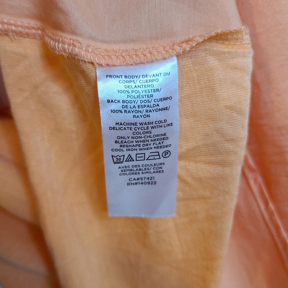 LOFT Peach Satin Front Sleeveless Top Size M - NWT - Picture 6 of 6